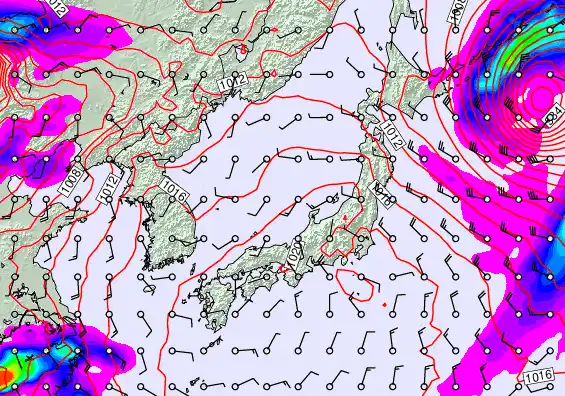Japan forecast chart for Friday, April 3rd, 2026 at 12:00 AM
