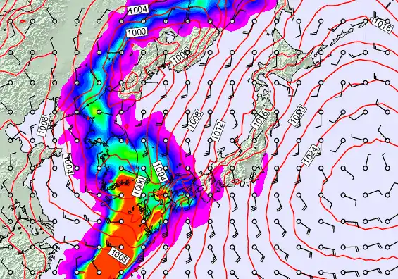 Japan forecast chart for Saturday, April 4th, 2026 at 12:00 AM