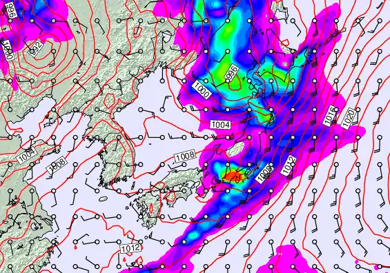 Japan forecast chart for Saturday, April 4th, 2026 at 6:00 PM