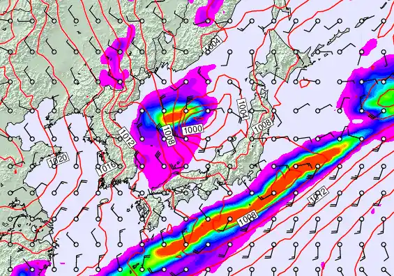 Japan forecast chart for Tuesday, April 7th, 2026 at 12:00 AM