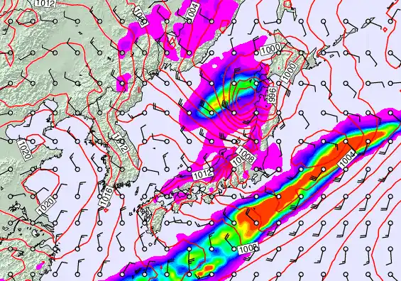 Japan forecast chart for Tuesday, April 7th, 2026 at 6:00 AM
