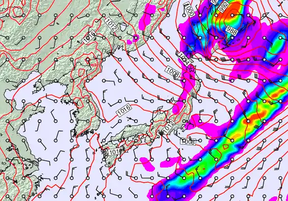 Japan forecast chart for Tuesday, April 7th, 2026 at 6:00 PM