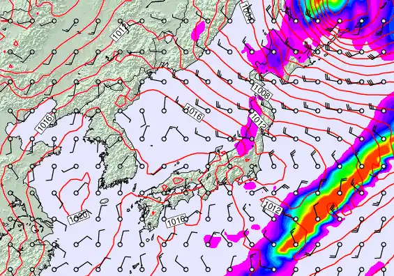 Japan forecast chart for Wednesday, April 8th, 2026 at 12:00 AM