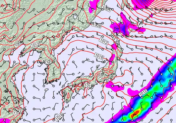 Japan forecast chart for Wednesday, April 8th, 2026 at 6:00 AM