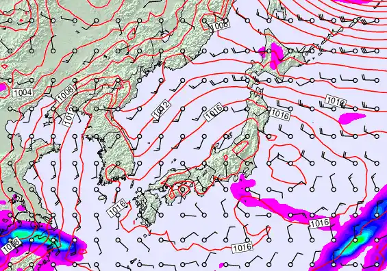 Japan forecast chart for Wednesday, April 8th, 2026 at 6:00 PM