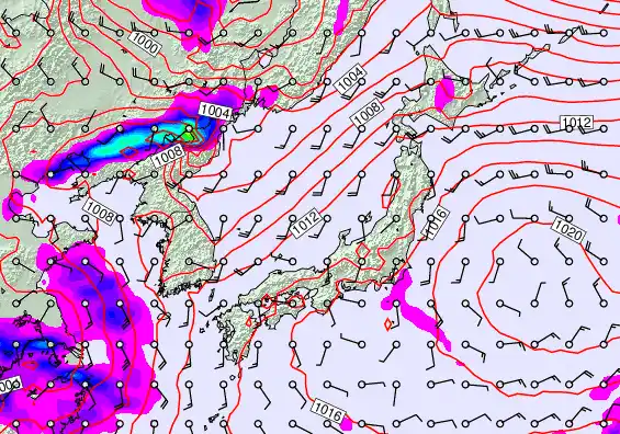 Japan forecast chart for Thursday, April 9th, 2026 at 6:00 AM