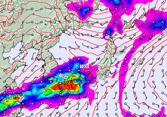 Japan forecast chart for Friday, April 10th, 2026 at 12:00 AM