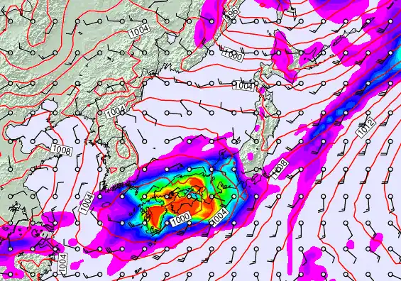 Japan forecast chart for Friday, April 10th, 2026 at 6:00 AM