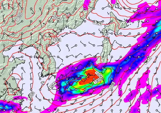 Japan forecast chart for Friday, April 10th, 2026 at 12:00 PM