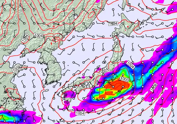 Japan forecast chart for Friday, April 10th, 2026 at 6:00 PM