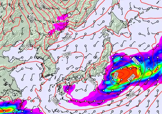 Japan forecast chart for Saturday, April 11th, 2026 at 12:00 AM