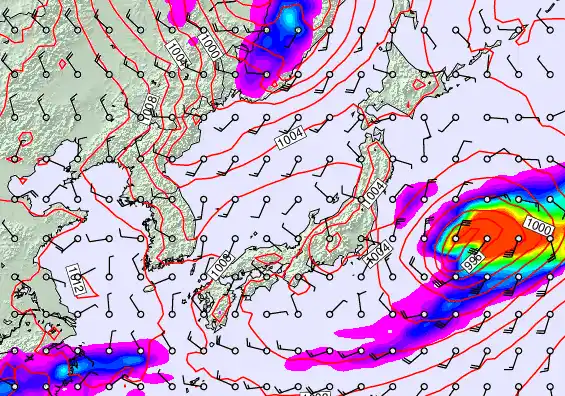 Japan forecast chart for Saturday, April 11th, 2026 at 6:00 AM