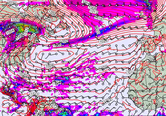 North Atlantic forecast chart for Friday, April 3rd, 2026 at 6:00 AM