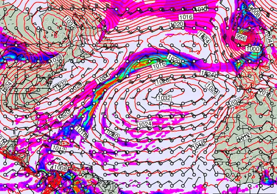 North Atlantic forecast chart for Friday, April 10th, 2026 at 12:00 PM