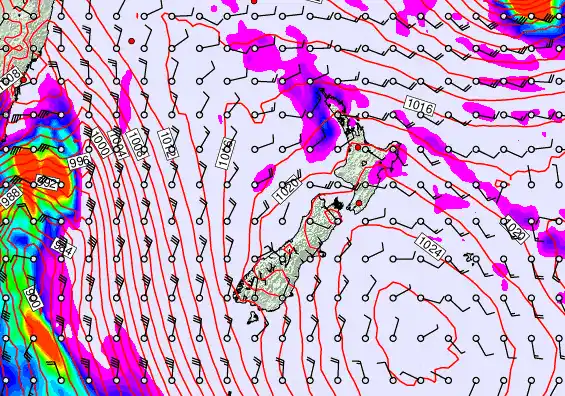 New Zealand forecast chart for Friday, April 10th, 2026 at 12:00 PM