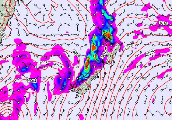 New Zealand forecast chart for Tuesday, April 7th, 2026 at 12:00 PM
