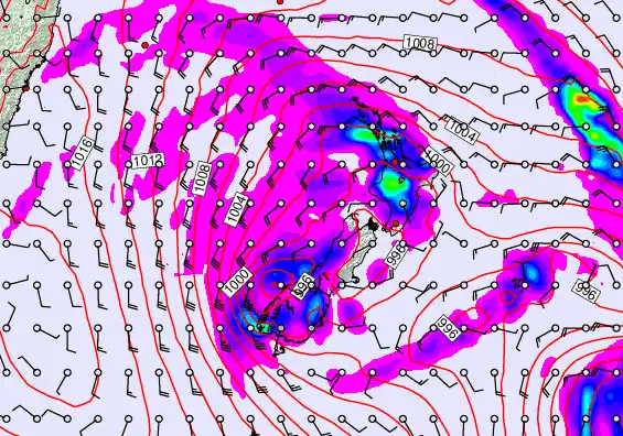 New Zealand forecast chart for Tuesday, April 14th, 2026 at 6:00 AM