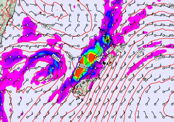 New Zealand forecast chart for Tuesday, April 7th, 2026 at 6:00 AM