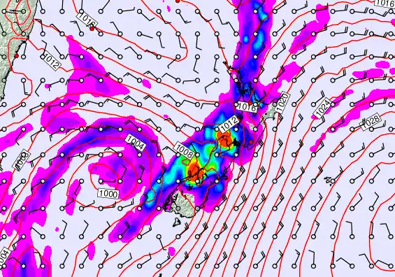 New Zealand forecast chart for Tuesday, April 7th, 2026 at 12:00 PM