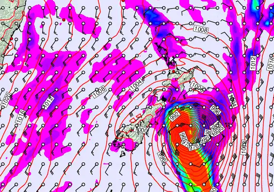 New Zealand forecast chart for Monday, April 13th, 2026 at 6:00 AM