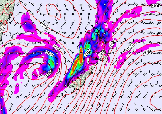 New Zealand forecast chart for Tuesday, April 7th, 2026 at 6:00 AM