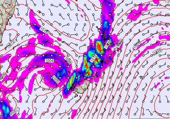 New Zealand forecast chart for Tuesday, April 7th, 2026 at 12:00 PM
