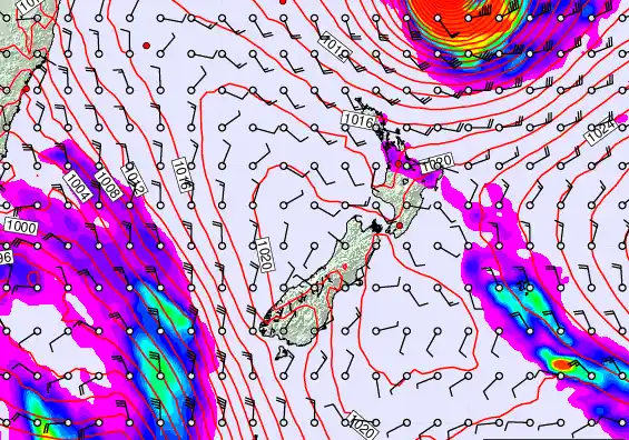 New Zealand forecast chart for Friday, April 10th, 2026 at 6:00 AM