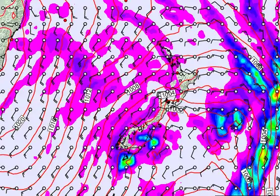 New Zealand forecast chart for Monday, April 13th, 2026 at 6:00 PM