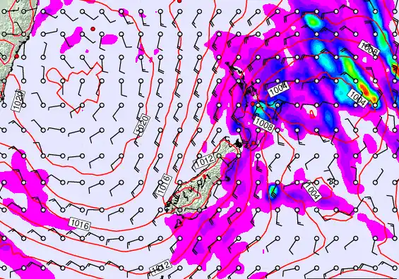 New Zealand forecast chart for Tuesday, April 14th, 2026 at 6:00 PM