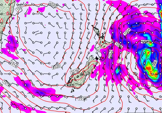 New Zealand forecast chart for Wednesday, April 15th, 2026 at 6:00 AM