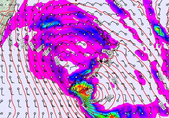 New Zealand forecast chart for Tuesday, April 14th, 2026 at 6:00 AM