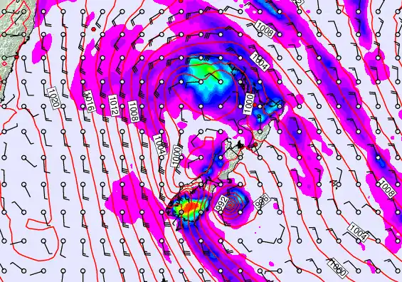 New Zealand forecast chart for Tuesday, April 14th, 2026 at 6:00 PM