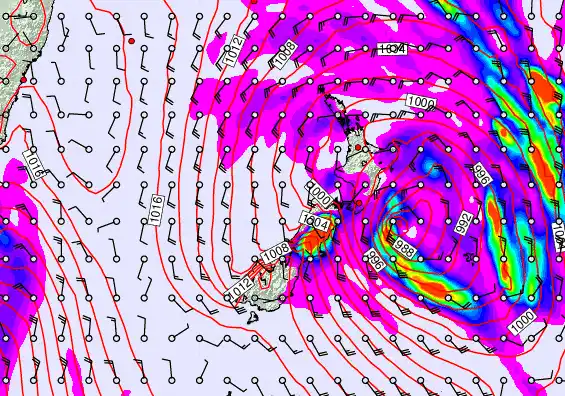 New Zealand forecast chart for Wednesday, April 15th, 2026 at 6:00 PM