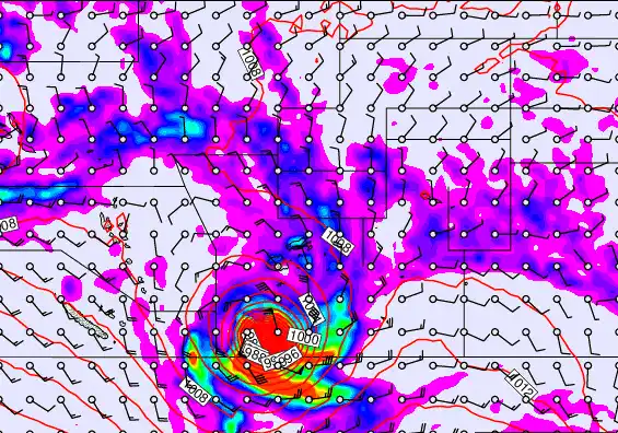 Pacific Islands forecast chart for Wednesday, April 8th, 2026 at 12:00 AM