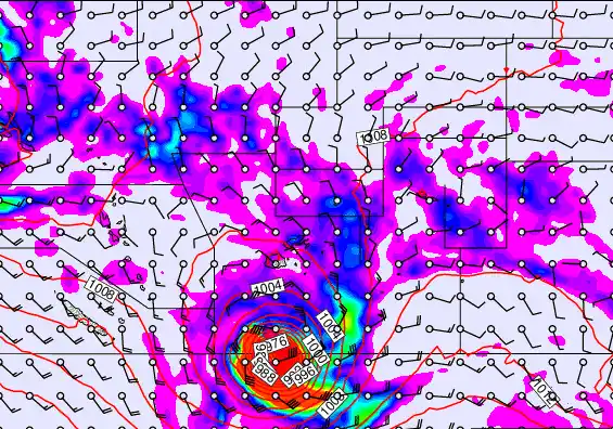 Pacific Islands forecast chart for Wednesday, April 8th, 2026 at 6:00 AM