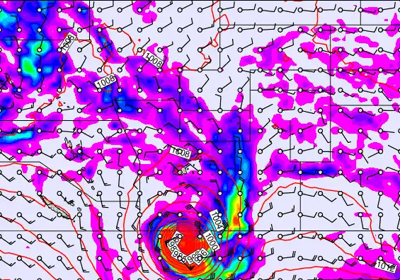 Pacific Islands forecast chart for Wednesday, April 8th, 2026 at 12:00 PM
