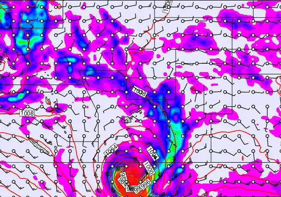 Pacific Islands forecast chart for Wednesday, April 8th, 2026 at 6:00 PM