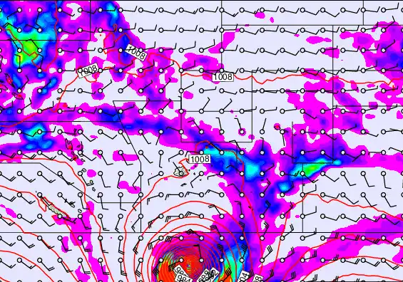 Pacific Islands forecast chart for Thursday, April 9th, 2026 at 12:00 PM