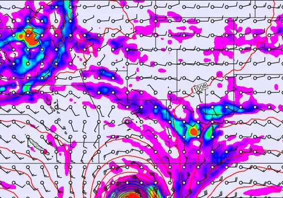 Pacific Islands forecast chart for Friday, April 10th, 2026 at 6:00 AM