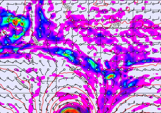 Pacific Islands forecast chart for Friday, April 10th, 2026 at 12:00 PM