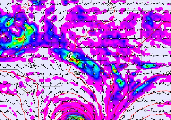 Pacific Islands forecast chart for Friday, April 10th, 2026 at 6:00 PM