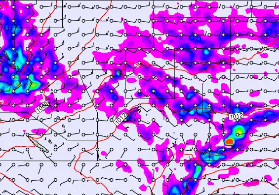 Pacific Islands forecast chart for Sunday, April 12th, 2026 at 6:00 AM