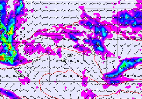 Pacific Islands forecast chart for Monday, April 13th, 2026 at 12:00 AM