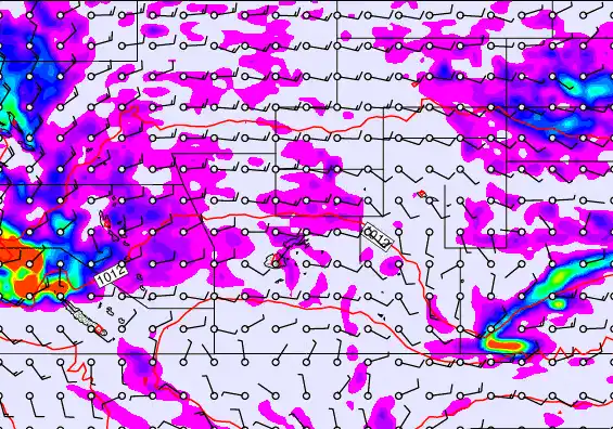 Pacific Islands forecast chart for Monday, April 13th, 2026 at 12:00 PM
