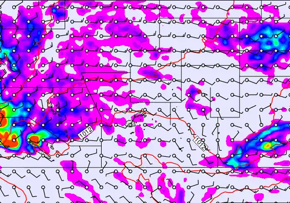Pacific Islands forecast chart for Monday, April 13th, 2026 at 6:00 PM