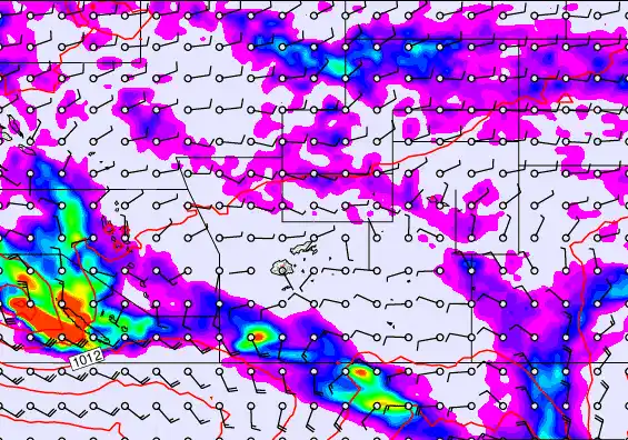 Pacific Islands forecast chart for Thursday, April 16th, 2026 at 6:00 AM