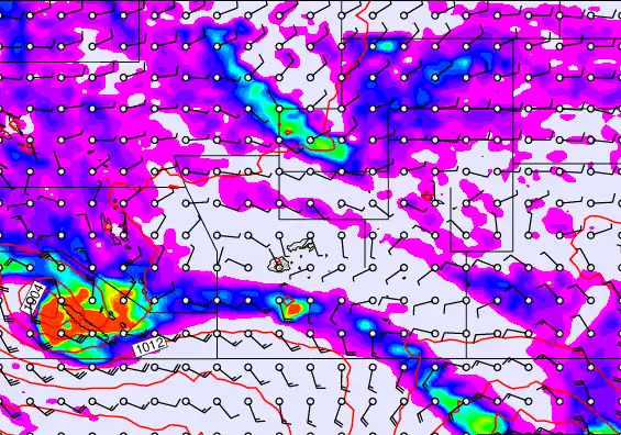 Pacific Islands forecast chart for Thursday, April 16th, 2026 at 6:00 PM