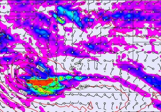 Pacific Islands forecast chart for Friday, April 17th, 2026 at 12:00 PM