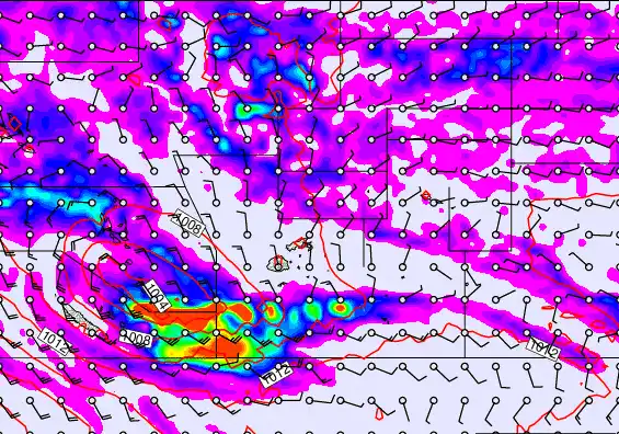Pacific Islands forecast chart for Friday, April 17th, 2026 at 6:00 PM