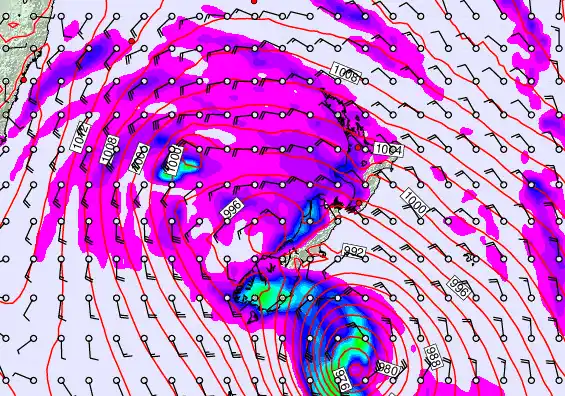 New Zealand forecast chart for Tuesday, April 14th, 2026 at 6:00 AM